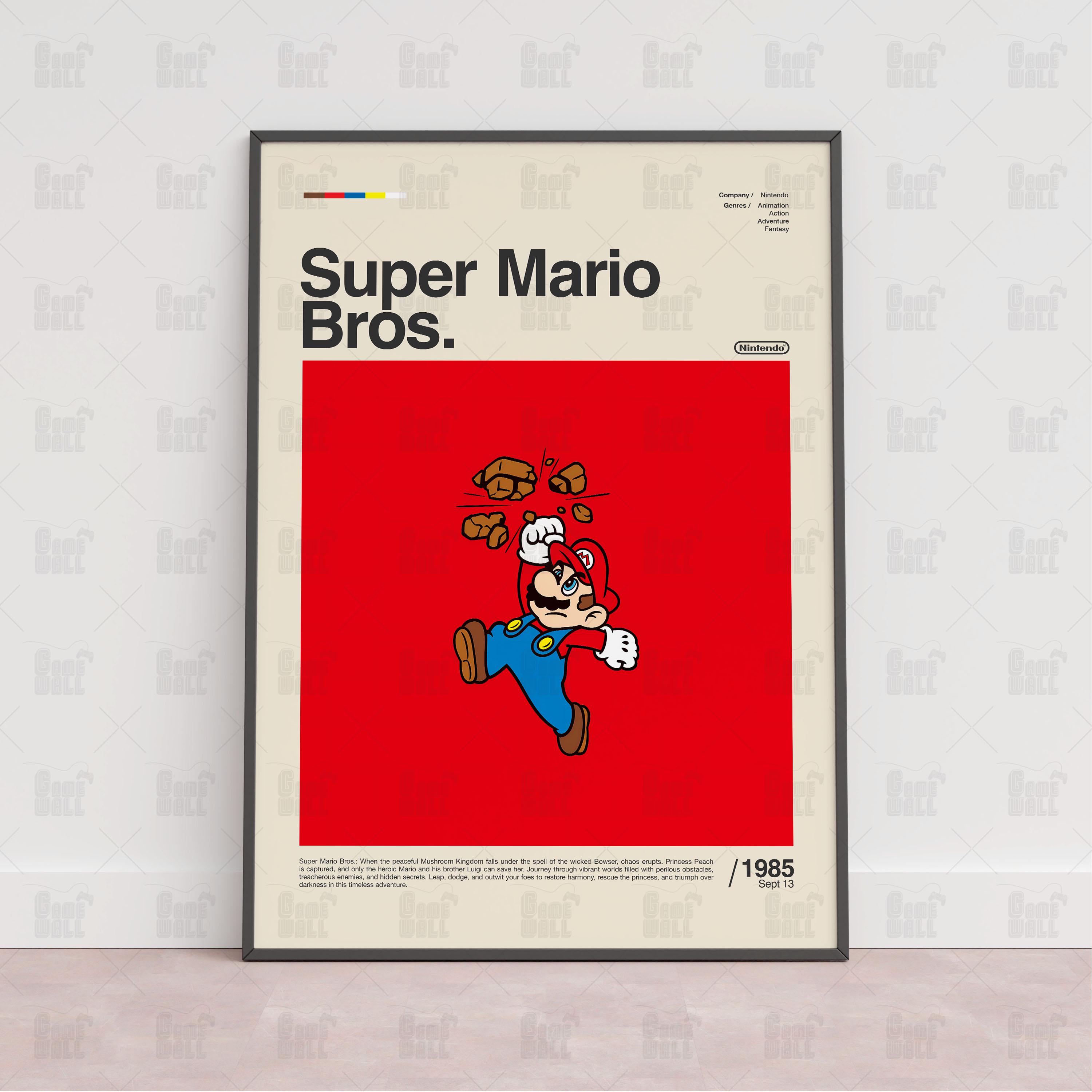 Discover Super Mario Bros Poster, Gaming Room Poster, Game Gift, Video Games Poster
