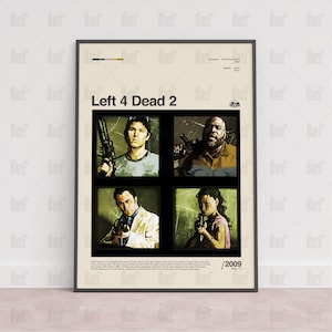 Plakat Left 4 Dead 2, Plakat do pokoju gracza, Plakat ścienny do gier, Plakat z nadrukiem do gier, Prezent z gry, Plakat z grami wideo, Grafika ścienna do gier