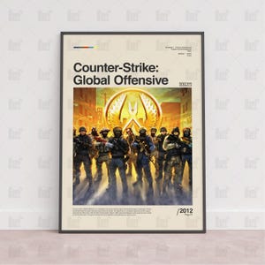 Counter-Strike Global Offensive Poster, Gaming Room Poster, Gaming Wall Poster, Gaming Print Poster, Game Gift, Video Games Poster, Gaming