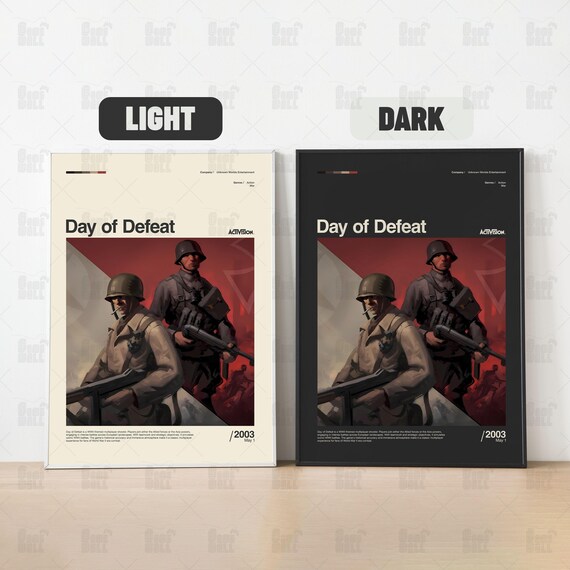 Day of Defeat Poster, Gaming Room Poster, Gaming Wall Poster