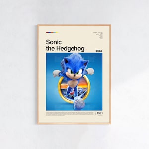 Sonic the Hedgehog Poster, Gaming Room Poster, Gaming Wall Poster, Gaming Print Poster, Game Gift, Video Games Poster, Gaming Wall Art
