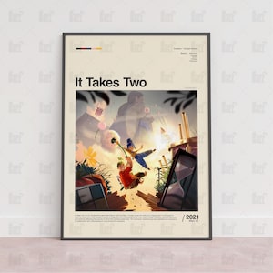 It Takes Two Poster, Gaming Room Poster, Gaming Wall Poster, Gaming Print Poster,Game Gift,Video Games Poster,Gaming
