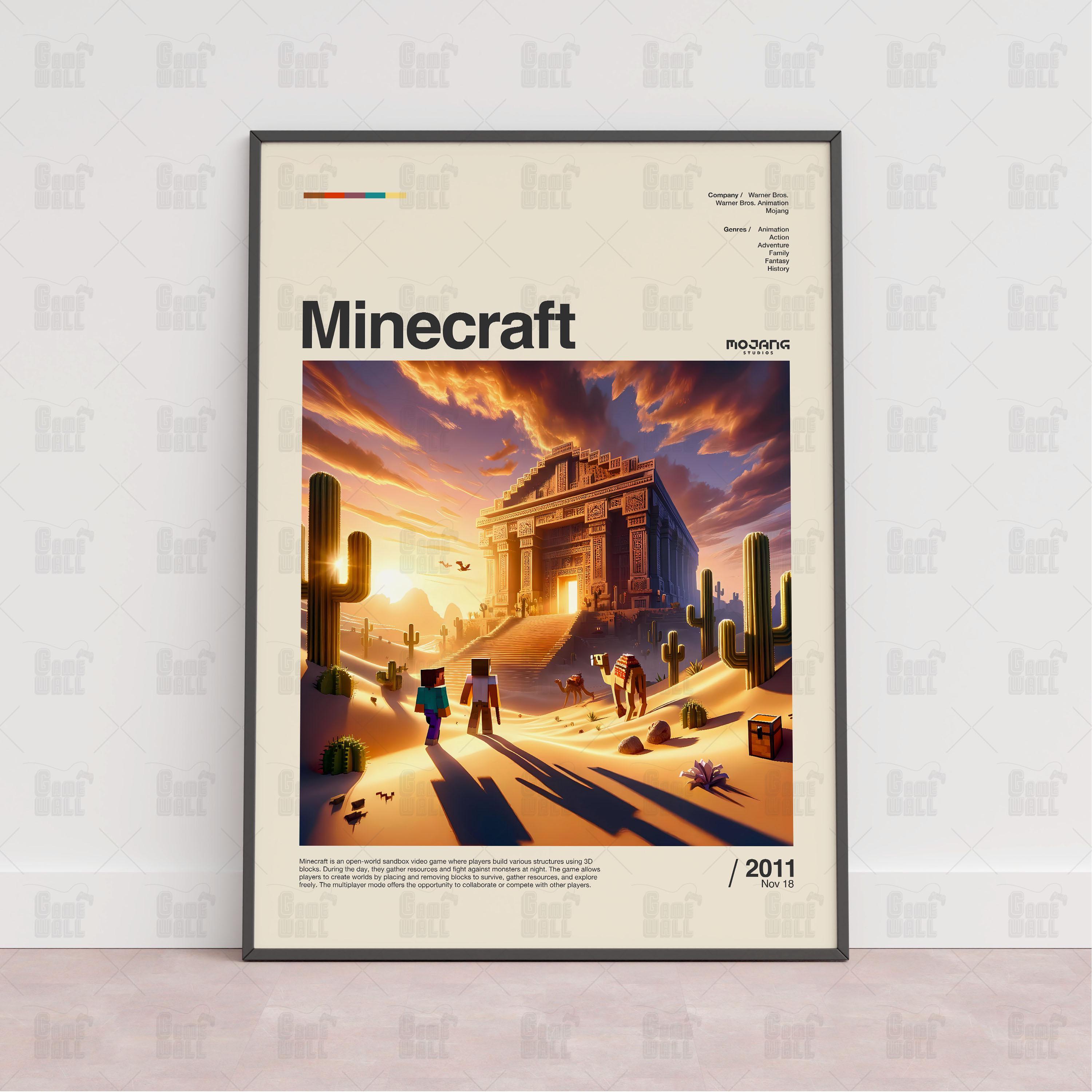 Discover Minecraft Poster, Gaming Room Poster, Game Gift, Video Games Poster