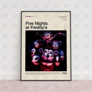 Five Nights at Freddy&#39;s Poster, Gaming Room Poster, Gaming Wall Poster, Gaming Print Poster, Game Gift, Video Games Poster,Gaming Wall