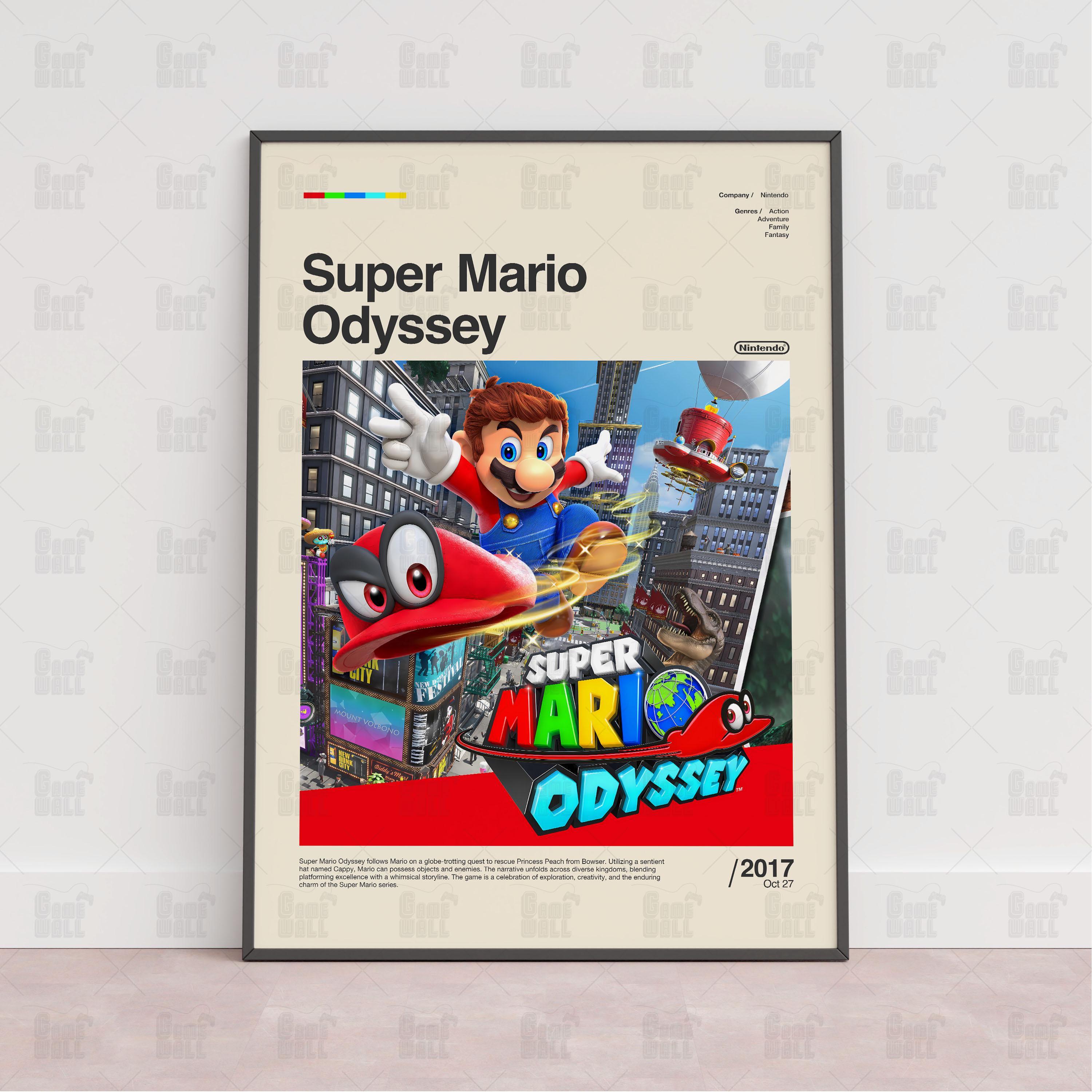 Discover Super Mario Odyssey Poster, Gaming Room Poster, Game Gift, Video Games Poster