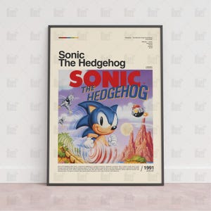 Sonic the Hedgehog Poster, Gaming Room Poster, Gaming Wall Poster, Gaming Print Poster, Game Gift, Video Games Poster, Gaming Wall Art
