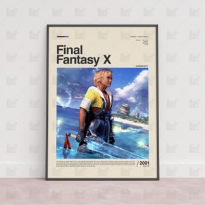 Final Fantasy X Poster, Gaming Room Poster, Gaming Wall Poster, Gaming Print Poster, Game Gift, Video Games Poster, Gaming Wall Art