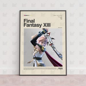 Final Fantasy XIII Poster, Gaming Room Poster, Gaming Wall Poster, Gaming Print Poster, Game Gift, Video Games Poster, Gaming Wall Art