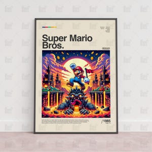 Super Mario Bros Poster, Gaming Room Poster, Gaming Wall Poster, Gaming Print Poster, Game Gift, Video Games Poster, Gaming Wall Art