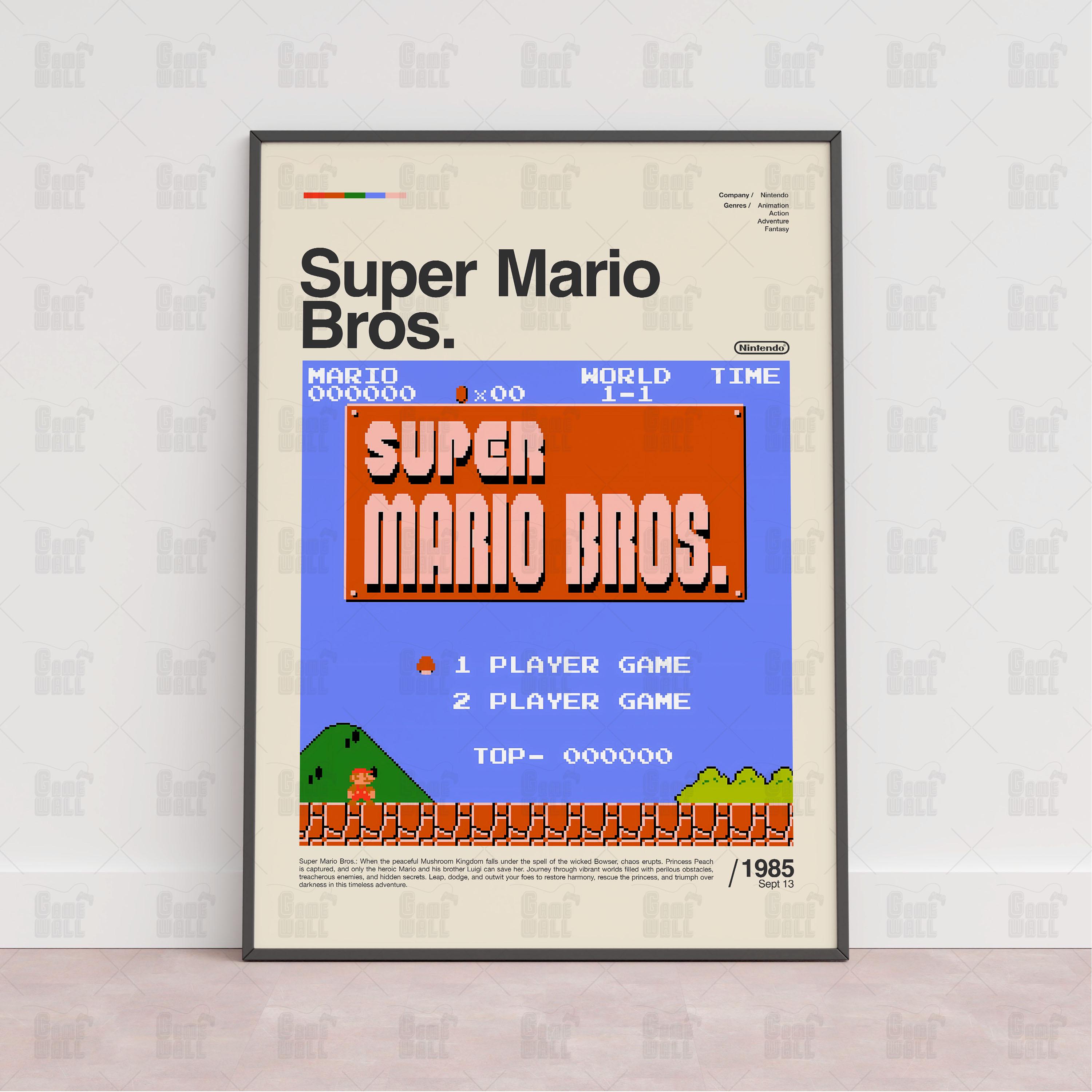 Discover Super Mario Bros Poster, Gaming Room Poster, Game Gift, Video Games Poster
