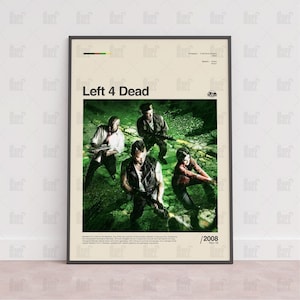 Left 4 Dead-poster, poster gamingkamer, poster gaming, muurposter gaming, poster gaming-print, gamecadeau, poster videogames, gamemuurkunst