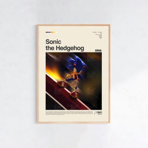 Sonic the Hedgehog Poster, Gaming Room Poster, Gaming Wall Poster, Gaming Print Poster, Game Gift, Video Games Poster, Gaming Wall Art