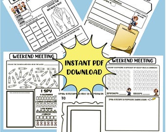 JW KIDS Watchtower Meeting Activity Coloring Book Ages 5-10