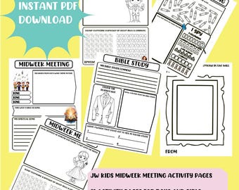 JW KIDS midweek CLM meeting workbook Jehovah witness kids activity book ages 5-10