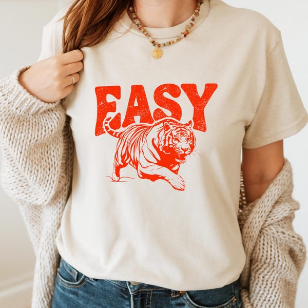 Easy Tiger Retro T-Shirt - Vintage Inspired Tee for Casual Wear - Classic Cotton Design
