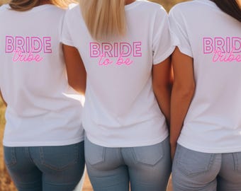 Blivande brud-T-shirt, bröllops-/brudfest-T-shirt, unisex jerseykortärmad skjorta, förlovningspresentidéer, rolig bröllops-/bruddusch-T-shirt
