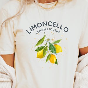 Limoncello Short Sleeve T-Shirt | Italian Cocktail Aperitivo Shirt | Trendy Boho Lemons Graphic Italy Tee, Gift for Her