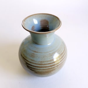 Prinknash Pottery Little Blue Vase - 1960s - Vintage