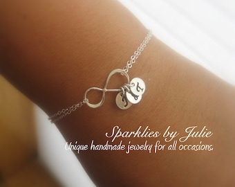 ADD ON a Tiny Hand Stamped INITIAL, Sterling Silver 7mm Circle Tab, Custom Charm, Personalize Your Jewelry