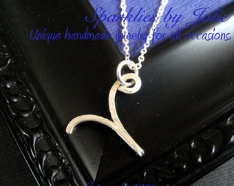 Aries Necklace  - Zodiac necklace, hand formed, Sterling Silver or 14k Gold Filled Astrological Symbol pendant