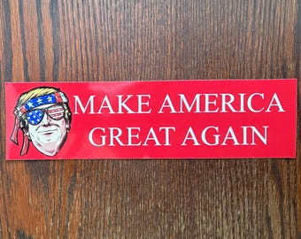 Donald Trump: Make America Great Again Cartoon Bumper Sticker