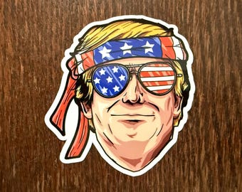 Donald Trump American Cartoon Sticker