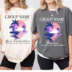 Custom Comfort Colors Family Vacation Shirts, Personalized Beach Trip