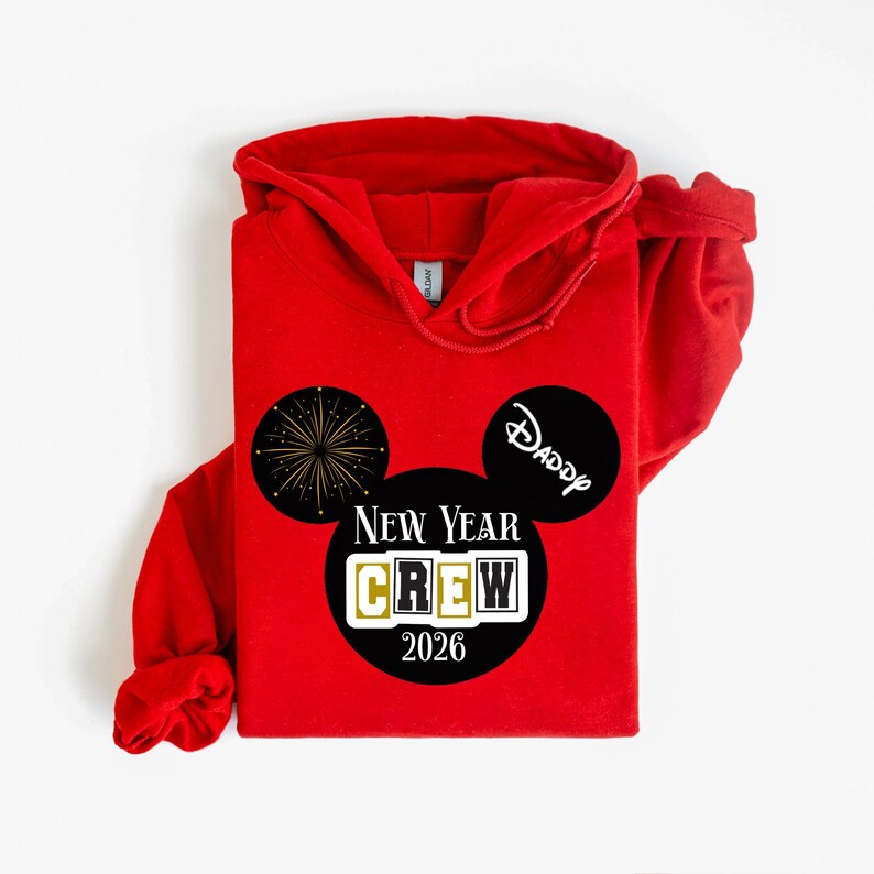 Camisetas familiares Disney de Año Nuevo 2026, camiseta de Mickey y Minnie a juego imagen 5