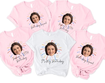 Custom Birthday Photo Shirt, Personalized Party
