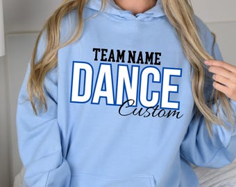 Custom Dance Team Sweatshirt, Personalized Squad Spirit Wear, Cheer and Dance Coach