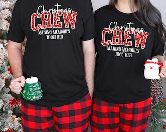 Christmas Crew Faux Glitter Shirt, Making Memories Together Holiday Graphic