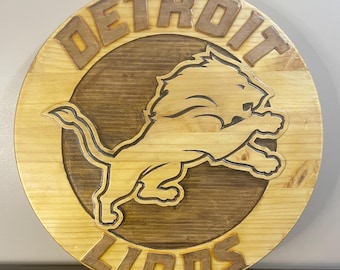 Detroit Lions Wall Sign 18 inch