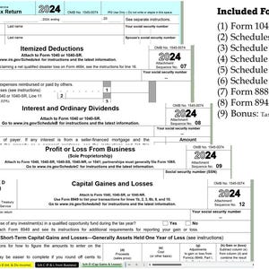 Taxes, 2024 taxes, tax forms, FCP Tax Forms, tax spreadsheet