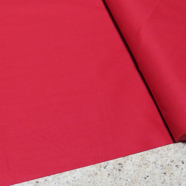 Solid Red 100% Cotton Quilting Weight Fabric Any Amount