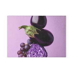 Elegant Glass Cutting Board with Colorful Vegetable Design, Ideal for Home Chefs, Kitchen Decor, Gift for Foodies, Unique Wedding Gift