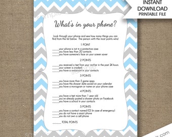 Lavender What S In Your Phone Baby Shower Game Phone Etsy