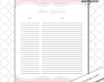 yellow gift list instant download digital yellow floral gift etsy