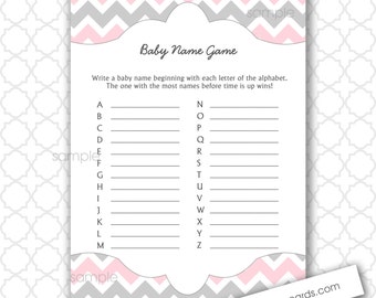 Baby Name Game A Z Baby Shower Game Instant Download Boy Etsy Baby Name Game A Z Baby Shower Game Instant Download Boy Etsy