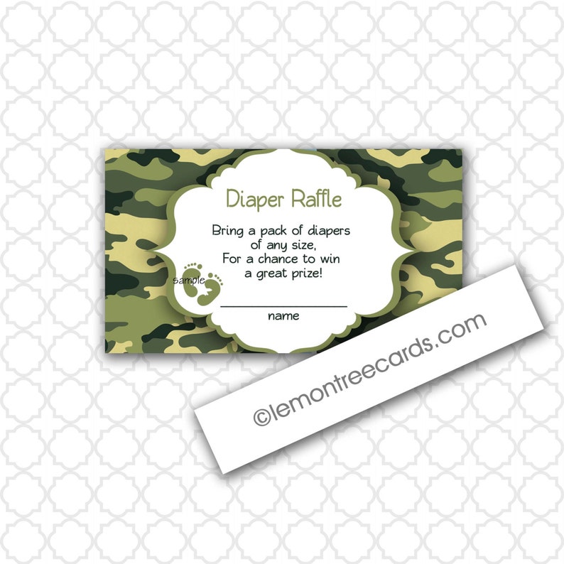 Inexperienced Camo Diaper Raffle Tickets, printable raffle sport, boy youngster shower game titles, prompt down load, camouflage diaper raffle tickets graphic about Camo Printable identified as Eco-friendly Camo Diaper Raffle Tickets, printable raffle recreation, boy little one shower online games, quick obtain, camouflage diaper raffle tickets