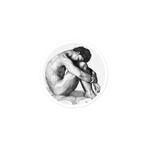 Sticker, &quot;Young Man on the Shore&quot; Study, Vanessa Melloni