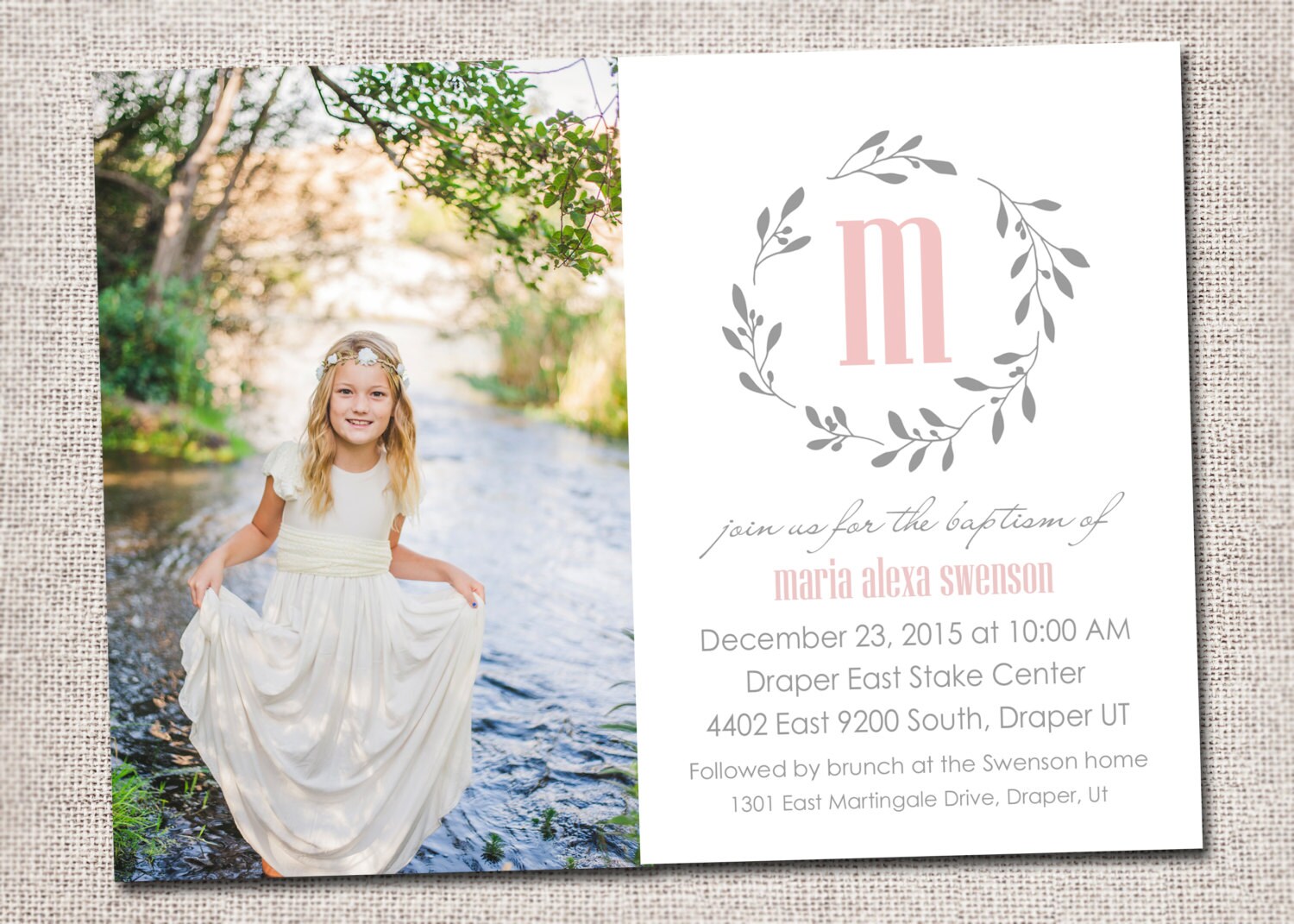 Baptism Invitation Blessing Invitation Modern Baptism Etsy Australia