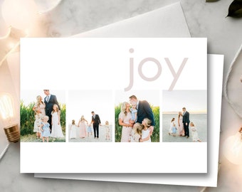 Photo Christmas Card, Custom Holiday Card, 2023 Modern Christmas Card Digital Download with Photos - 5x7 Printable  |  Kirkland