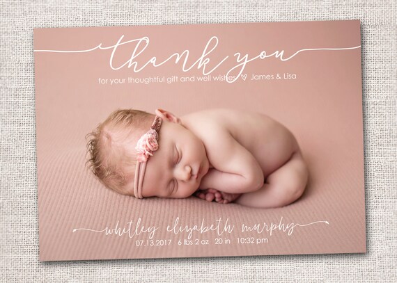 baby announcement cards etsy