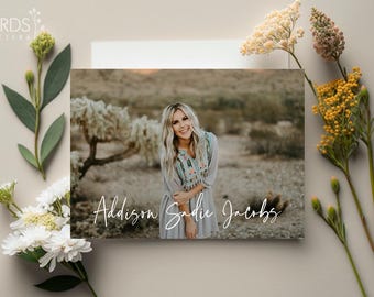 Graduation Announcement, Graduation Invitation, 2025, Modern Graduation Invitation, party, Grad Announcement, Invite:  PRINTABLE  |  Addison
