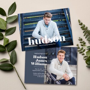 Graduation Announcement, Graduation Invitation, Photo Graduation Announcement, Graduation Party, Printable Graduation Announcement - Hudson2