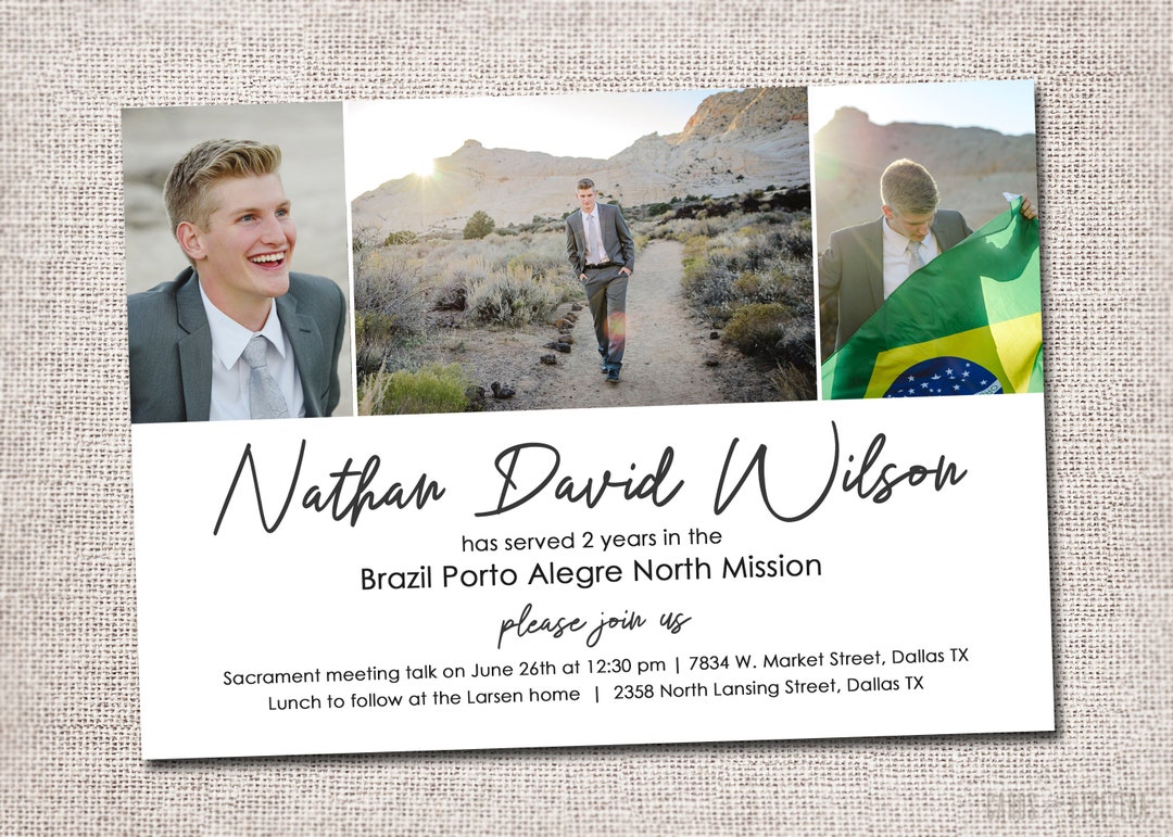 LDS Missionary Invitation, Missionary Invite, Missionary LDS