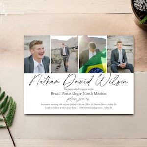 LDS Missionary homecoming invitation, missionary homecoming invite, Missionary homecoming LDS MIssionary: PRINTABLE - Nathan