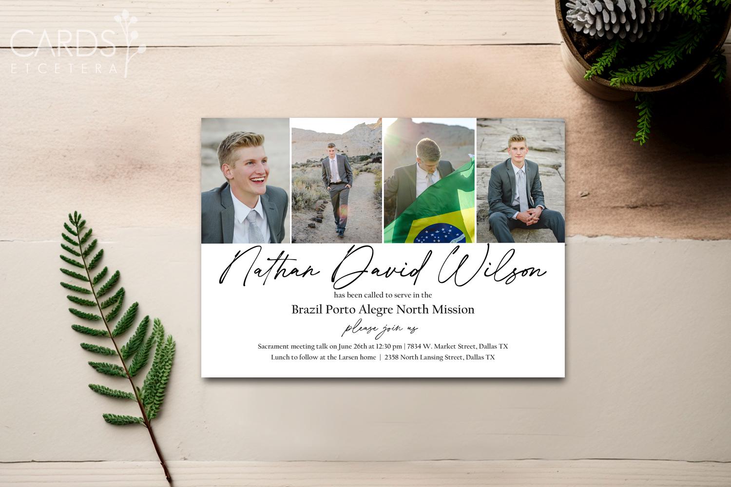 LDS Missionary homecoming invitation, missionary homecoming invite, Missionary homecoming LDS MIssionary: PRINTABLE - Nathan