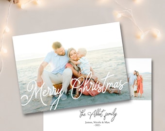 Christmas card, Photo Christmas card, Holiday Card, Printable Christmas card, Modern Christmas card: PRINTABLE - Abbot