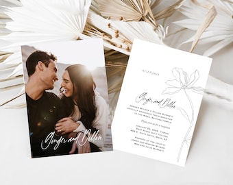 Wedding Invitation, Photo wedding invitation, wedding invites, photo wedding invitations, temple wedding, LDS: PRINTABLE (Ginger + Dillon)